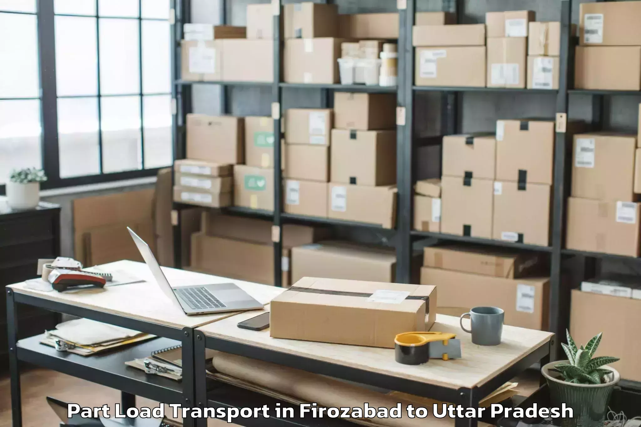 Top Firozabad to Lakhna Part Load Transport Available